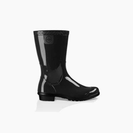 UGG Raana Black Rain Boots for Kids (MDNT95201)